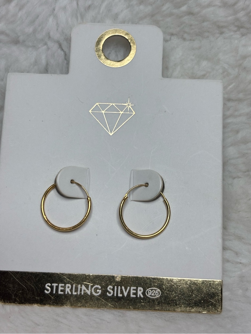 Lovisa Gold Plated Sterling Silver Hoop Earrings 12mm NEW